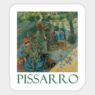 Apple Picking by Camille Pissarro Sticker
